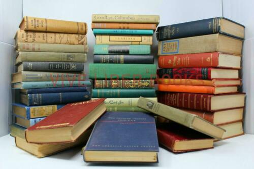 Lot Of 10 Vintage Old Rare Antique Hardcover Books - Mixed Color - Random